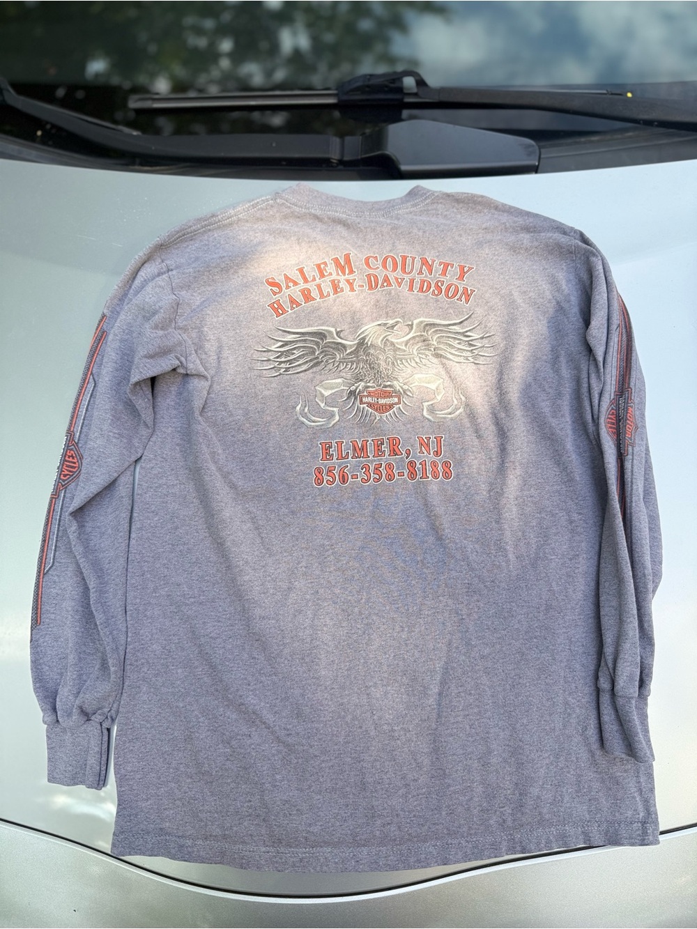 Harley-Davidson Gray Long Sleeve Salem County Graphic Tee